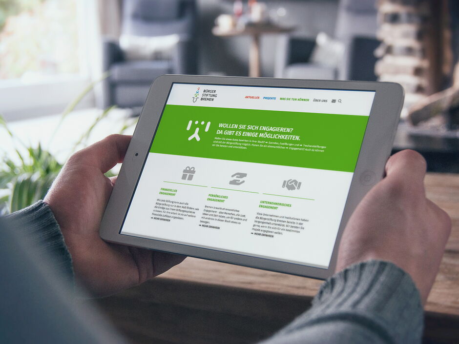 martin zech design, projekt design, buergerstiftung bremen, website, detail 3