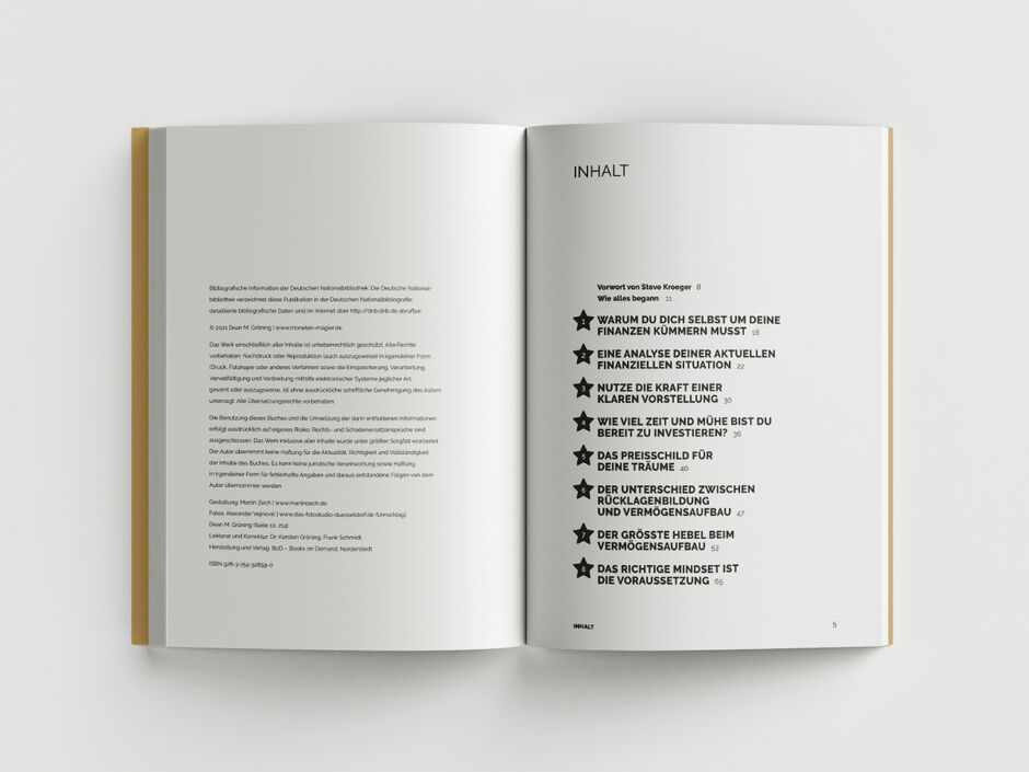 martin zech design, buchgestaltung, dean groening, vermoegenszauberei, innenseiten 1