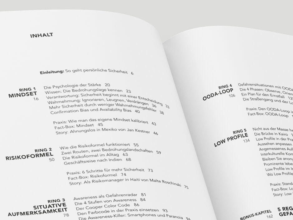 martin zech design, buchgestaltung, florian peil, 5 ringe der sicherheit, ausschnitt 1