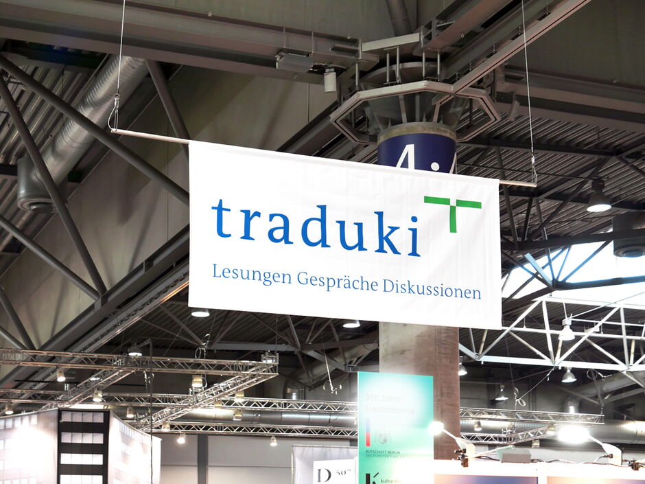 martin zech design, projekt design, traduki, deckenbanner, leipziger buchmesse