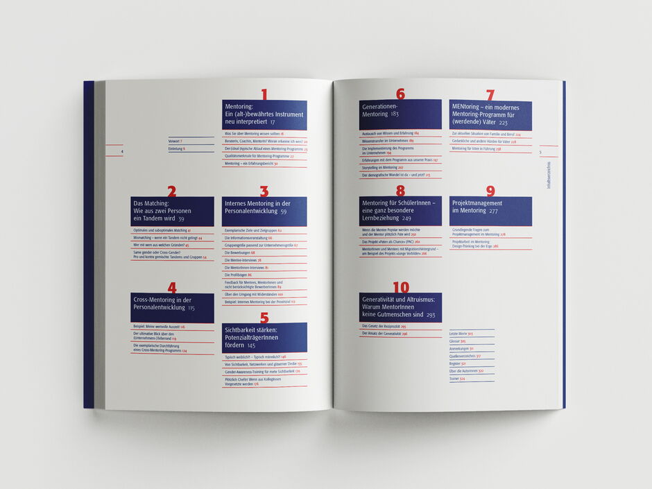 martin zech design, buchgestaltung, beller, hoffmeister-schoenfelder, mentoring, doppelseite 1