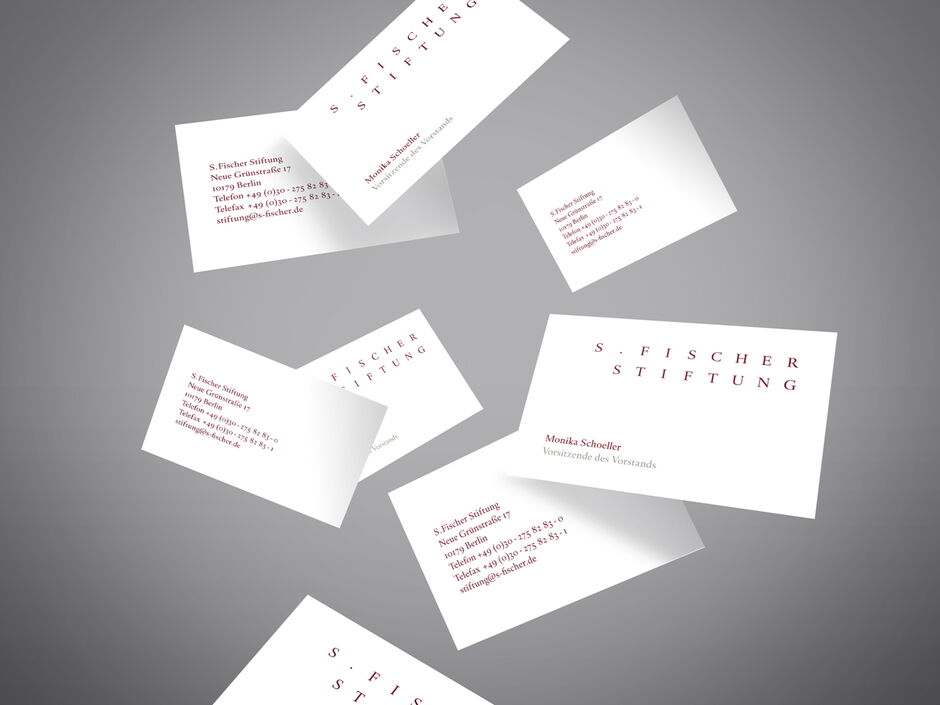 martin zech design, corporate-design, s. fischer stiftung, visitenkarte