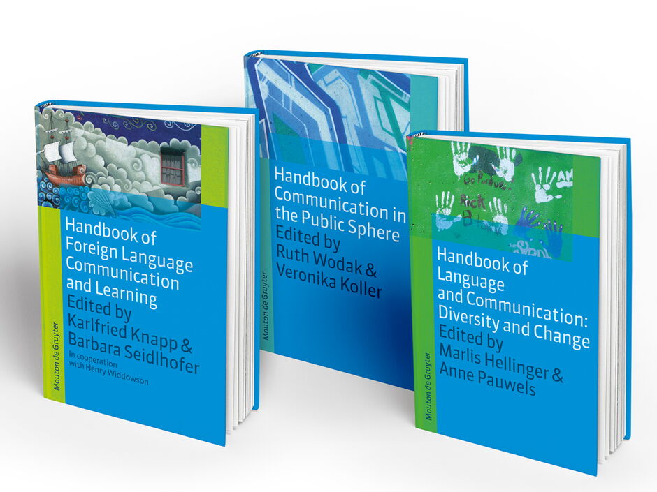 graffitis und wandbilder aus aller welt kennzeichnen die handbooks of applied linguistics. das bildkonzept der taschenbuchreihe erzählt damit kleine geschichten, die so für unmittelbare kommunikation stehen.