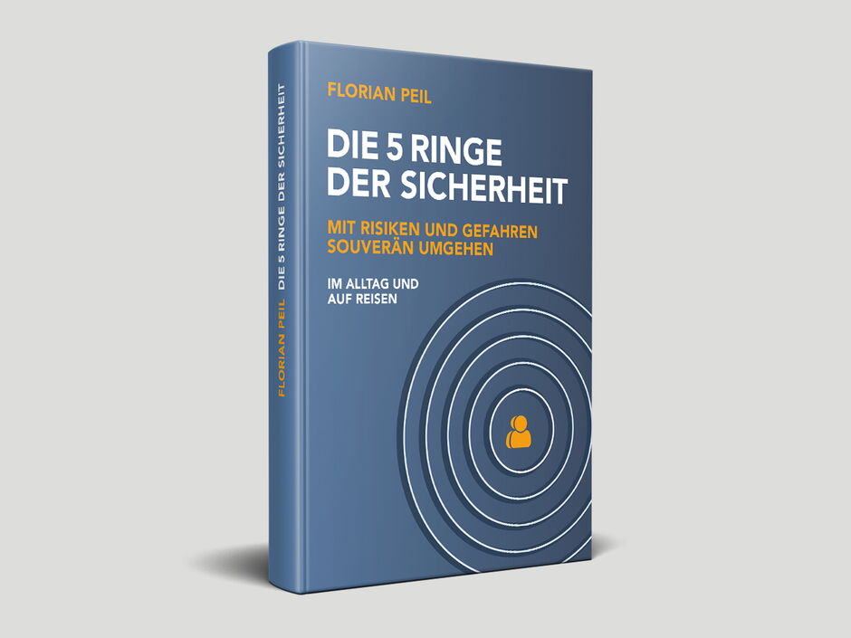 martin zech design, buchgestaltung, florian peil, 5 ringe der sicherheit, cover