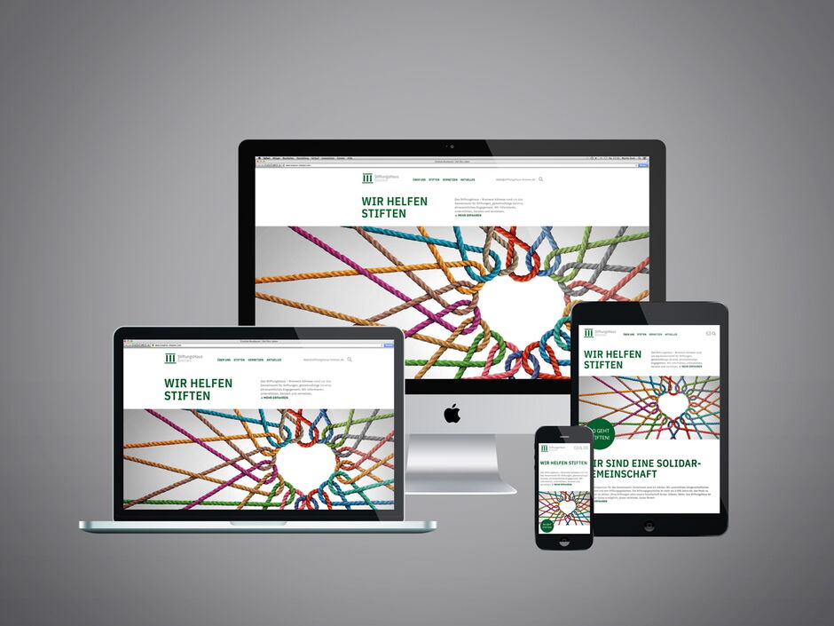 martin zech design, corporate design, stiftungshaus bremen, website, startseite, responsive design