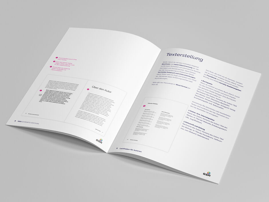 martin zech design, buchgestaltung, gsa experts edition, leitfaden, doppelseite 4