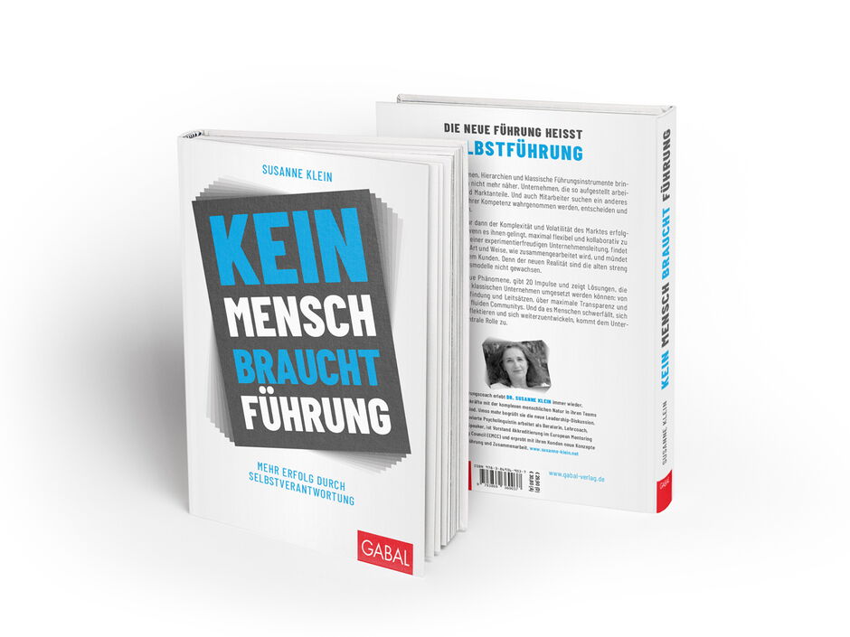 martin zech design, buchcover design, susanne klein, kein mensch braucht fuehrung