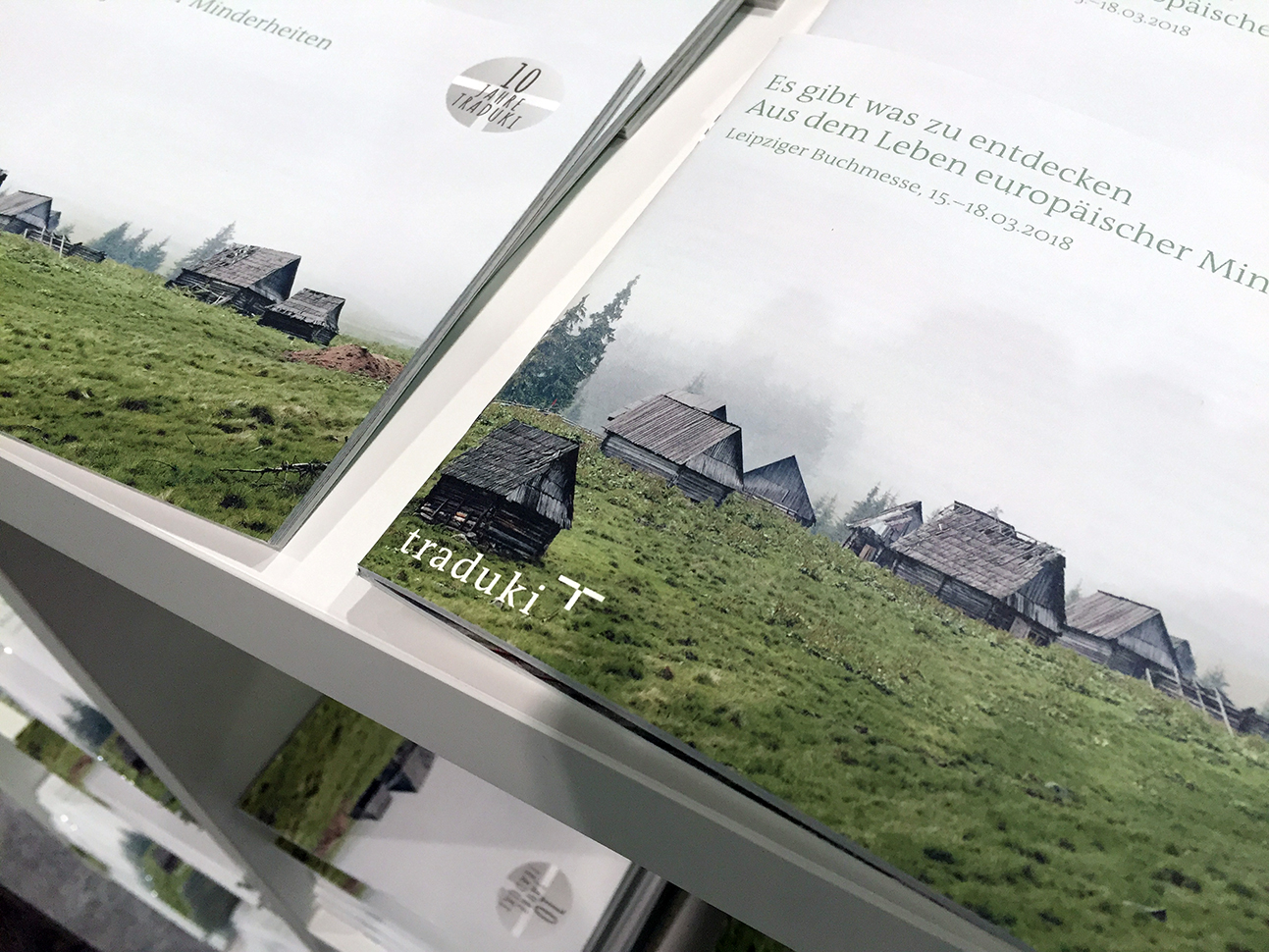 martin zech design, projekt design, traduki, messestand, leipziger buchmesse 2018, programmheft, titel 2