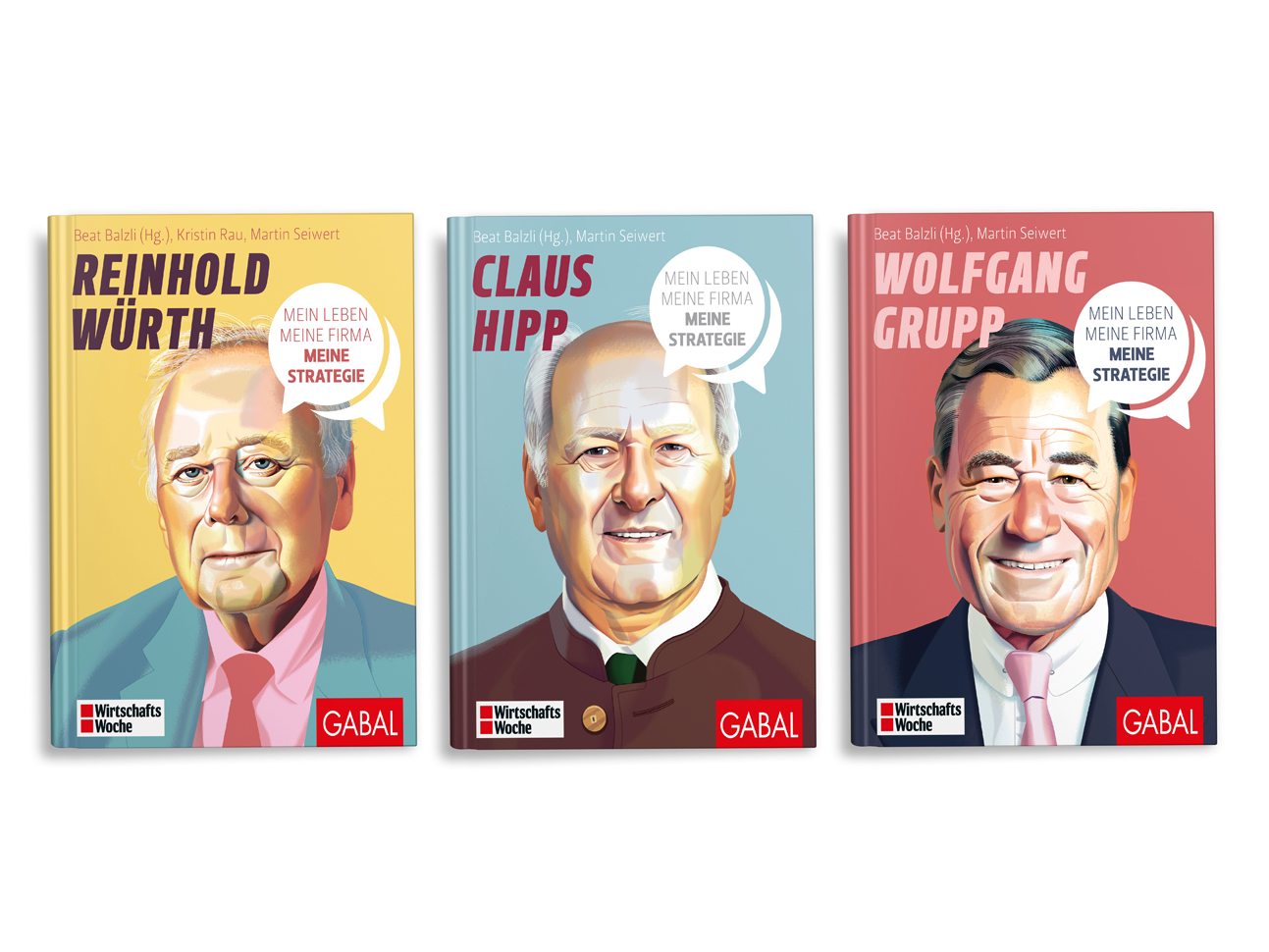 martin zech design, buchcover design, wirtschaftswoche, balzli, buchreihe, mein leben, meine firma, meine strategie