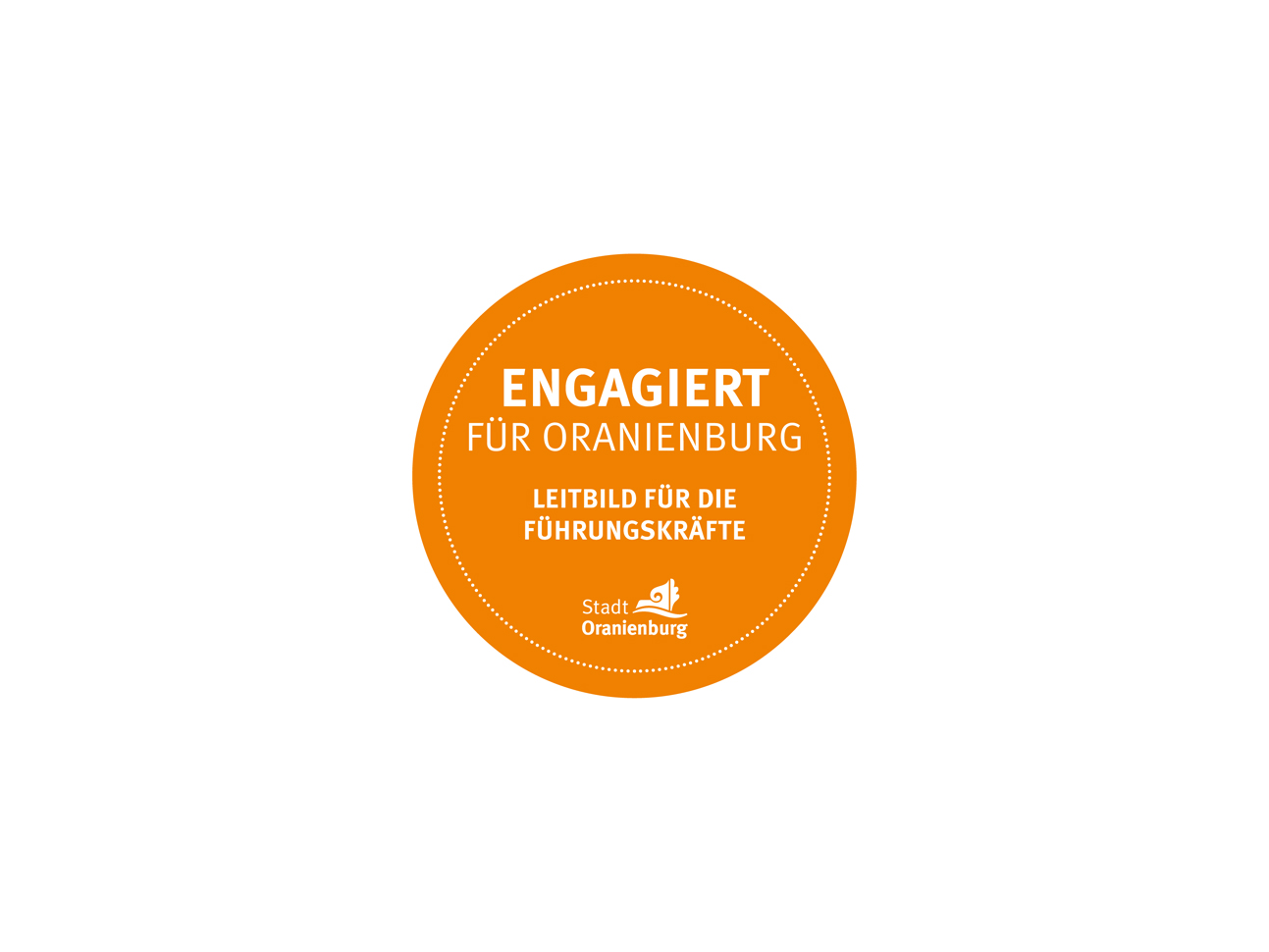 martin zech design, projekt design, leitbild, stadt oranienburg, sticker