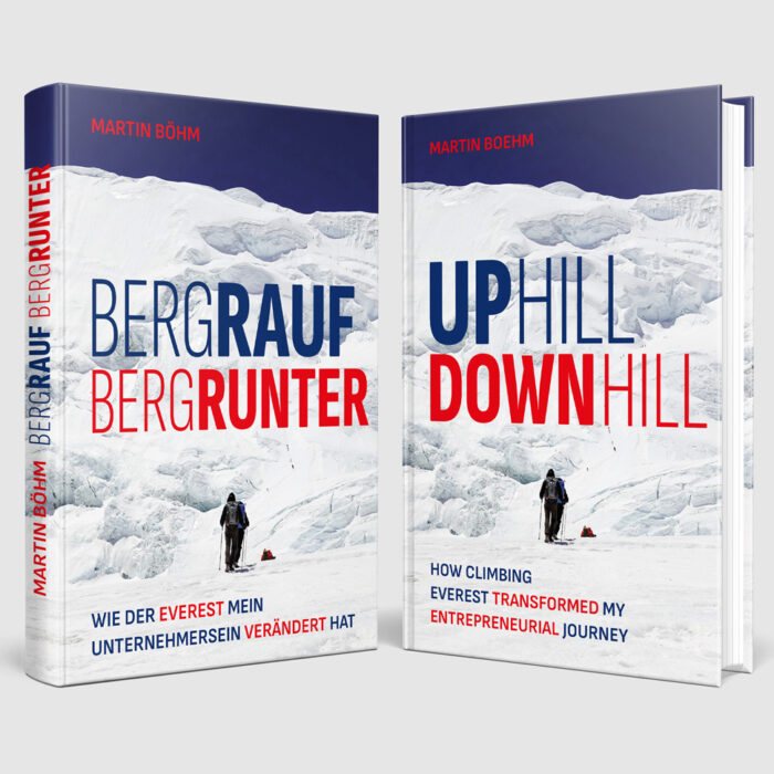 martin zech design, buchgestaltung, martin boehm, bergrauf bergrunter, buchcover